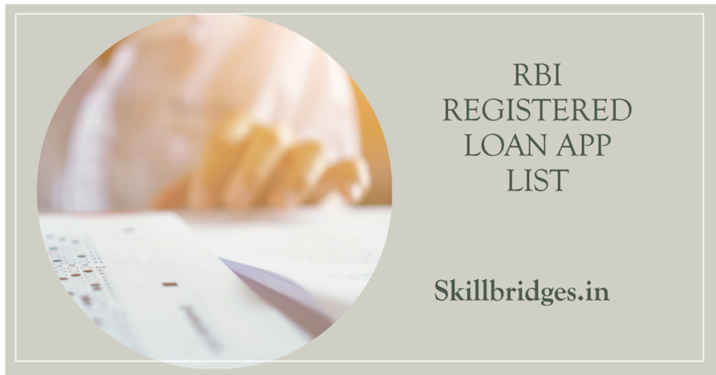 RBI Registered loan App List